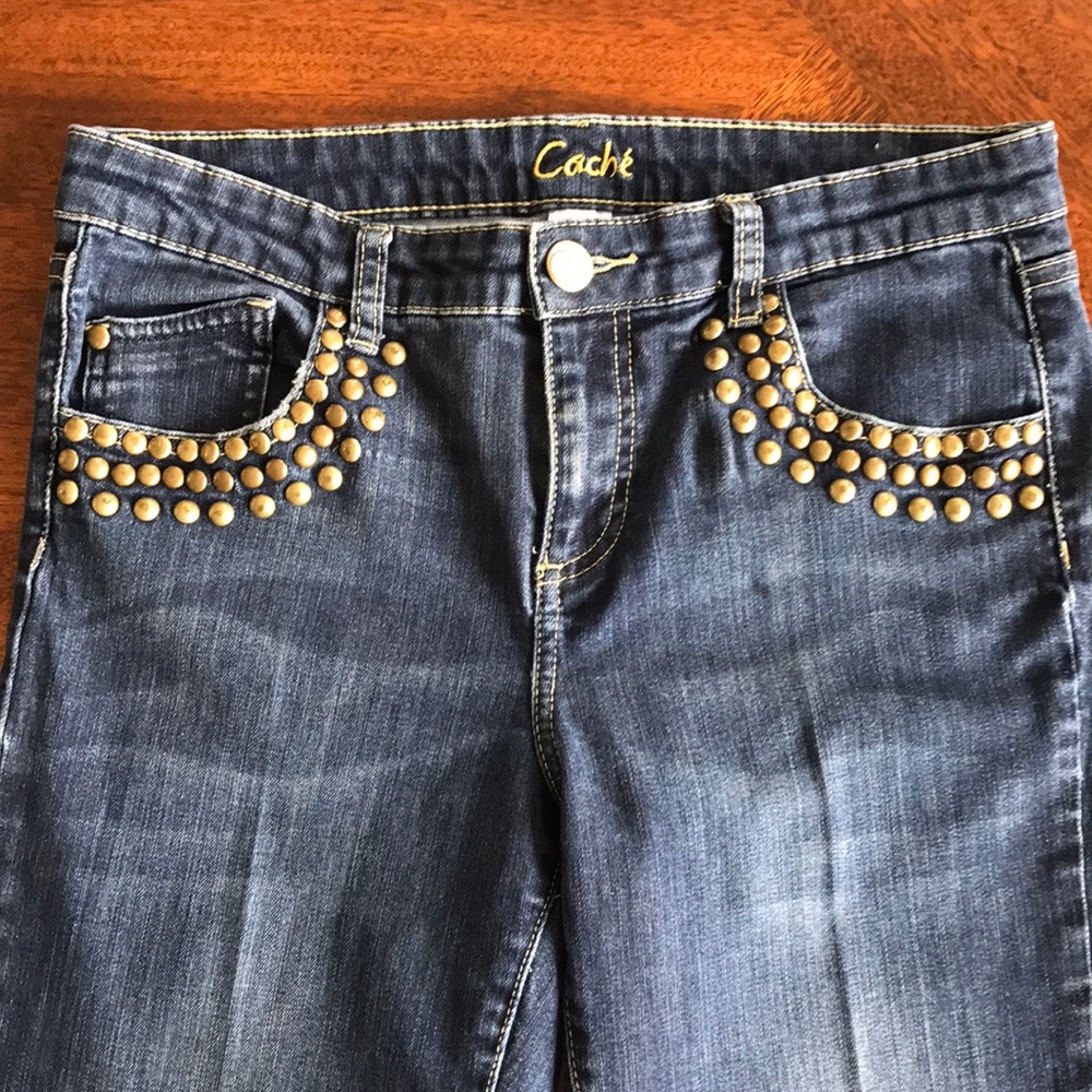 Cache Studded Slightly Boot Cut Jeans Size 10 - image 5